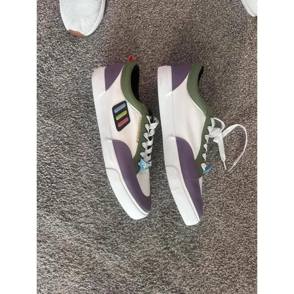 Buzz Lightyear Disney Shoes - White, Green, and Purple - Picture 2 of 5